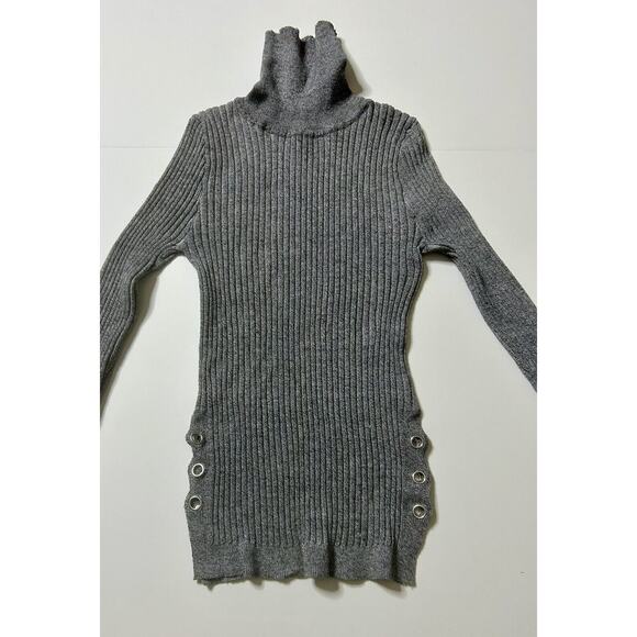 Yoki Gray Turtleneck Sweater Pullover Women L - Picture 3 of 13
